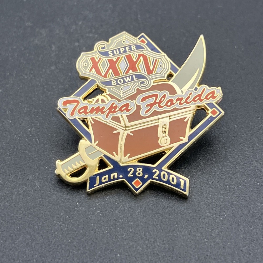 Super Bowl XXXV NFL Baltimore Ravens New York Giants Lapel Hat Pin